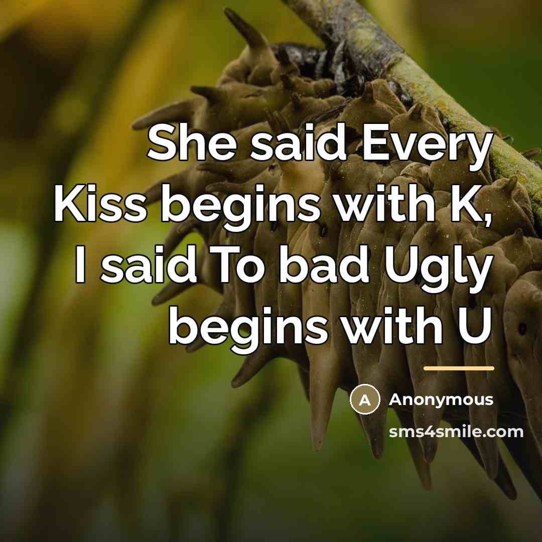 “She said Every Kiss begins with K, I said To…” quote by Anonymous