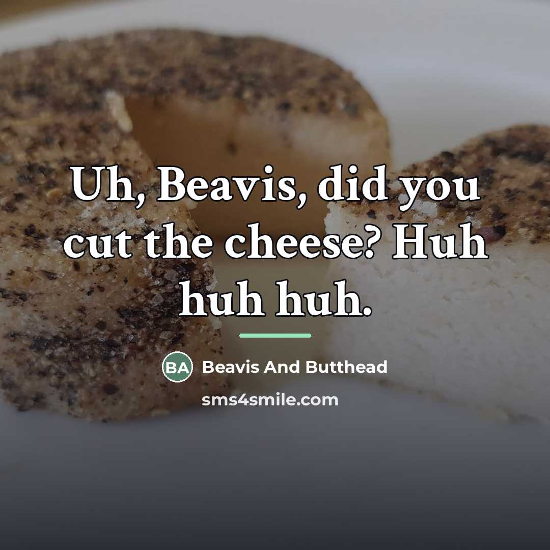 “Uh, Beavis, did you cut the cheese? Huh huh huh.…” quote by Beavis And Butthead
