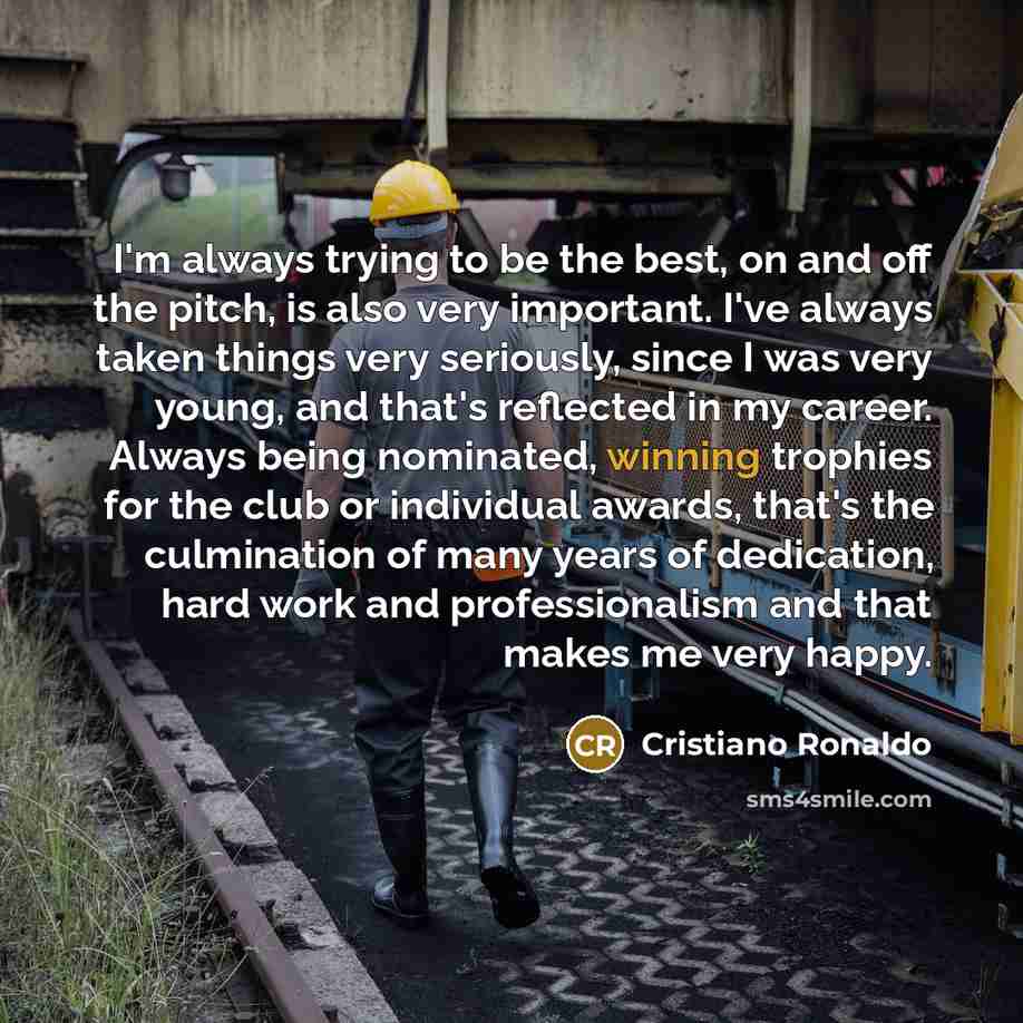 “I'm always trying to be the best, on and off…” quote by Cristiano Ronaldo