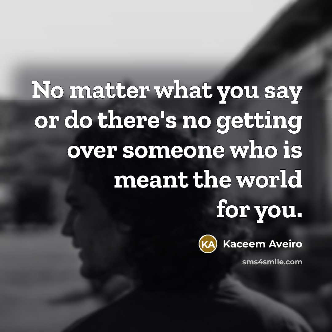 “No matter what you say or do there's no getting…” quote by Kaceem Aveiro