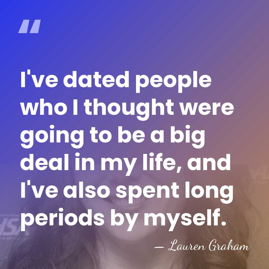 I've dated people who I thought were going to be a big&hellip; - Lauren Graham