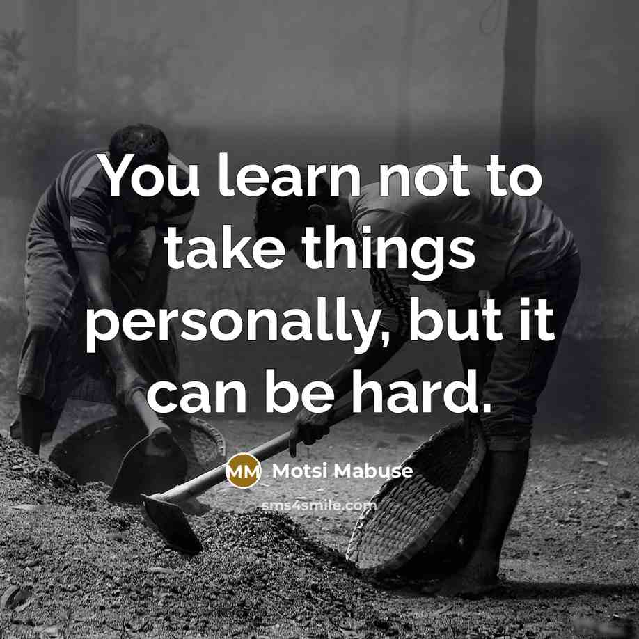 “You learn not to take things personally, but it can…” quote by Motsi Mabuse