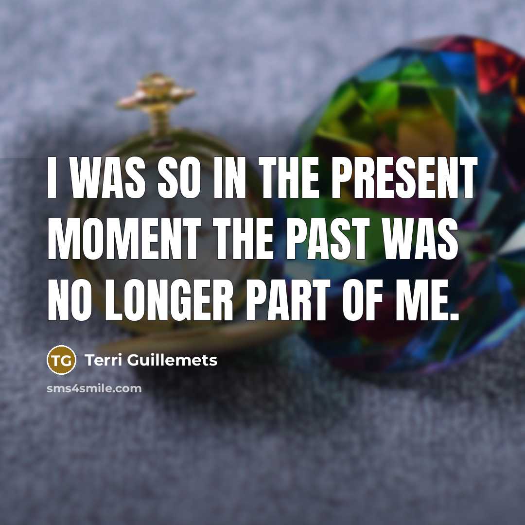 “I was so in the present moment the past was…” quote by Terri Guillemets