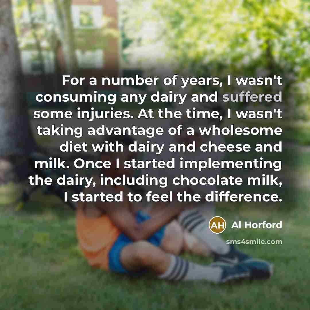 “For a number of years, I wasn't consuming any dairy…” quote by Al Horford