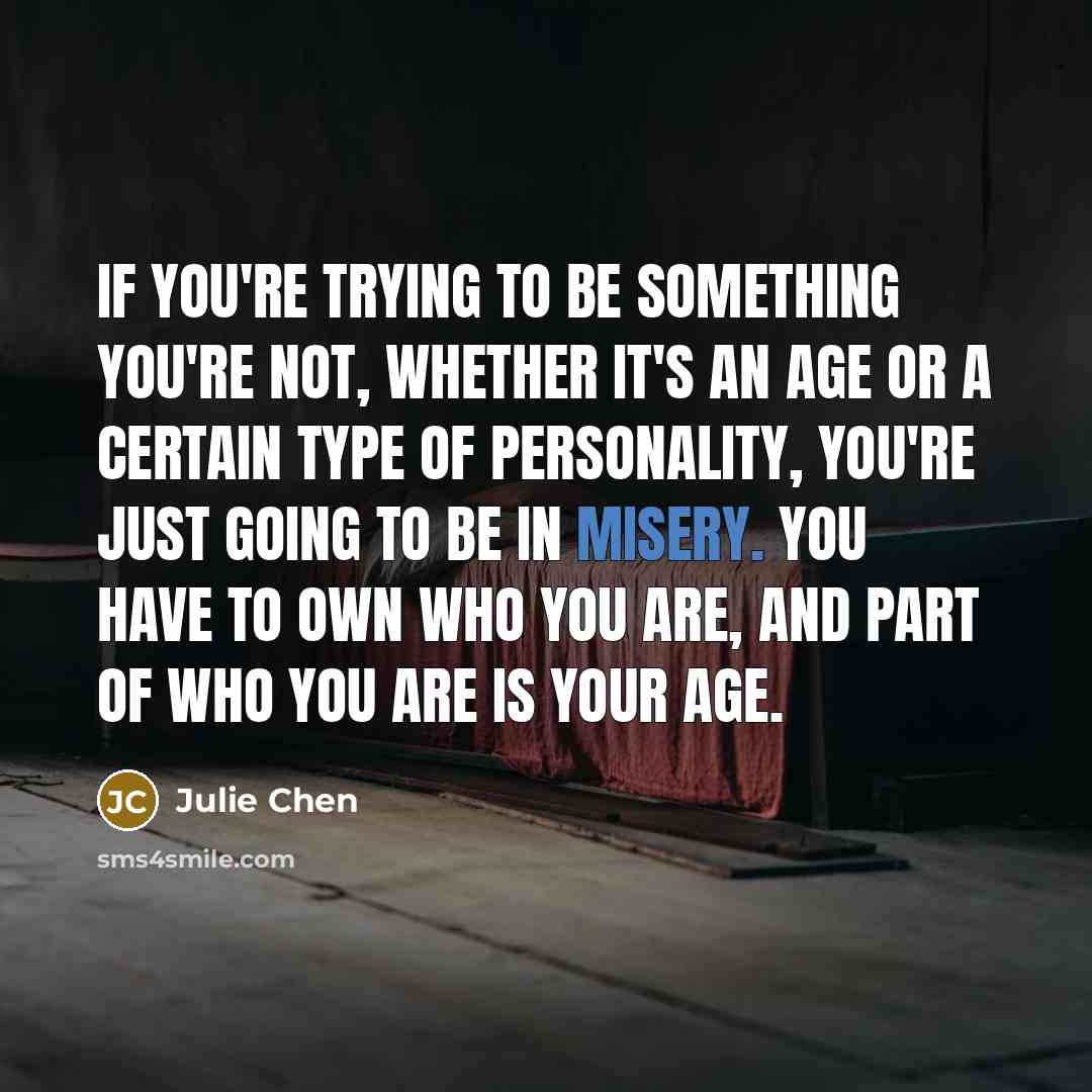 “If you're trying to be something you're not, whether it's…” quote by Julie Chen