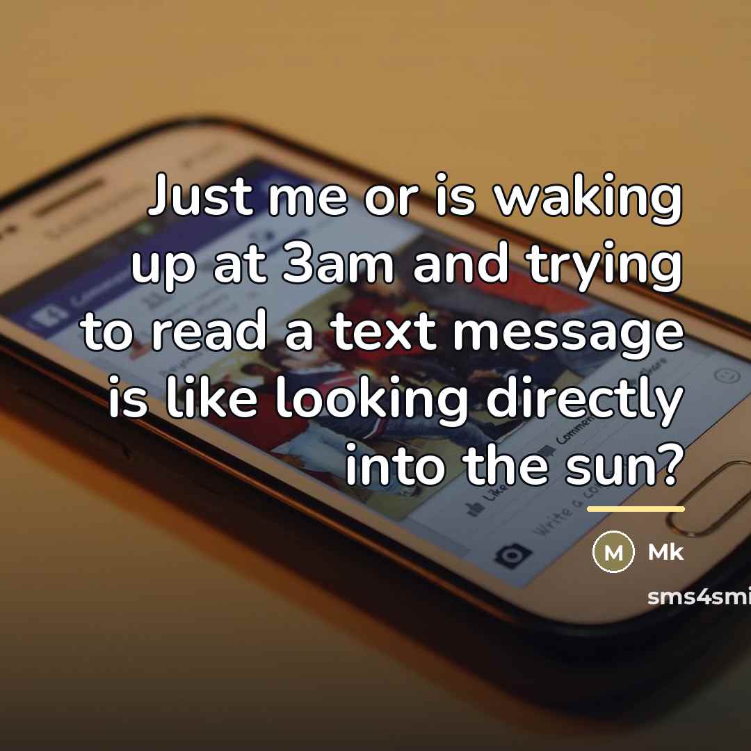 “Just me or is waking up at 3am and trying…” quote by Mk