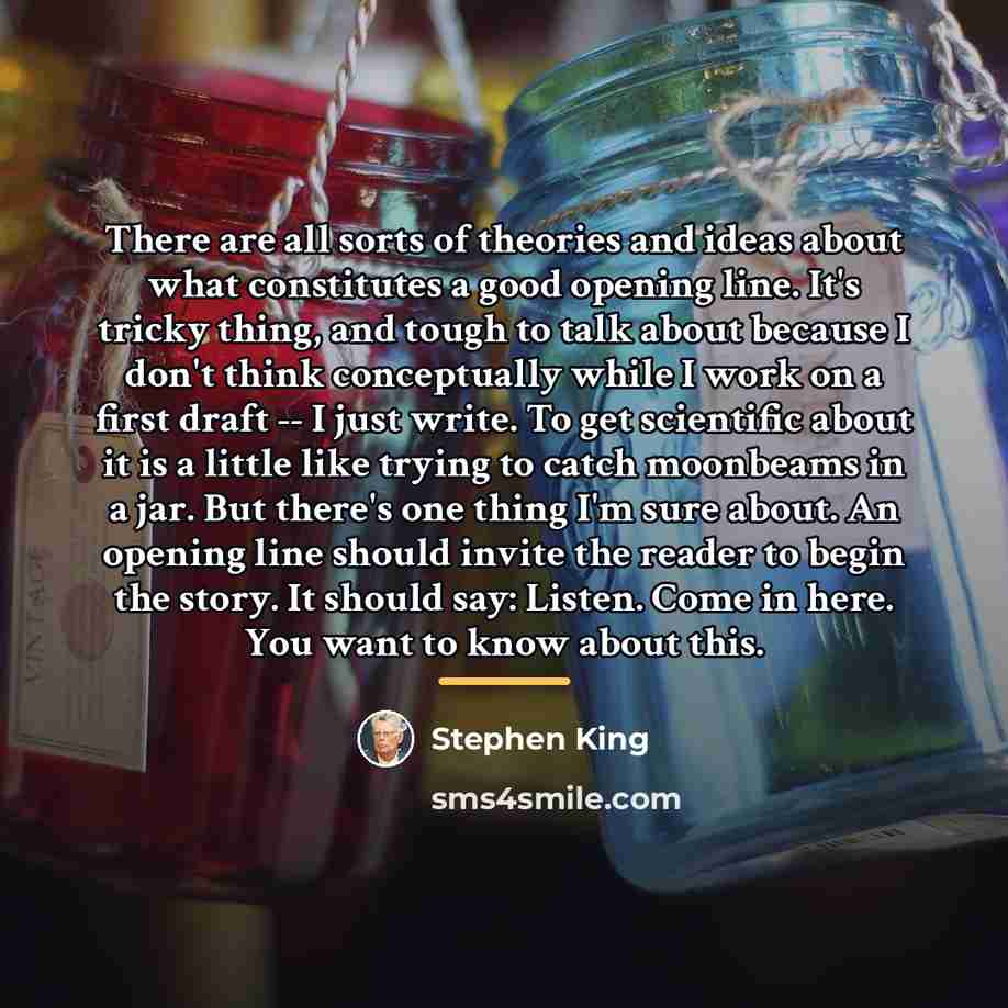 “There are all sorts of theories and ideas about what…” quote by Stephen King