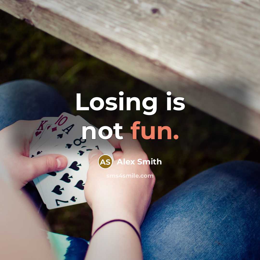 “Losing is not fun.” quote by Alex Smith