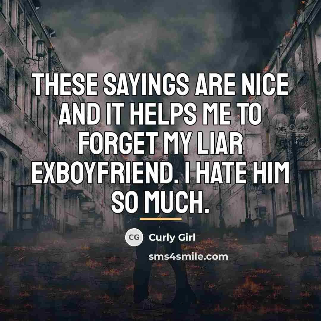 “These sayings are nice and it helps me to forget…” quote by Curly Girl