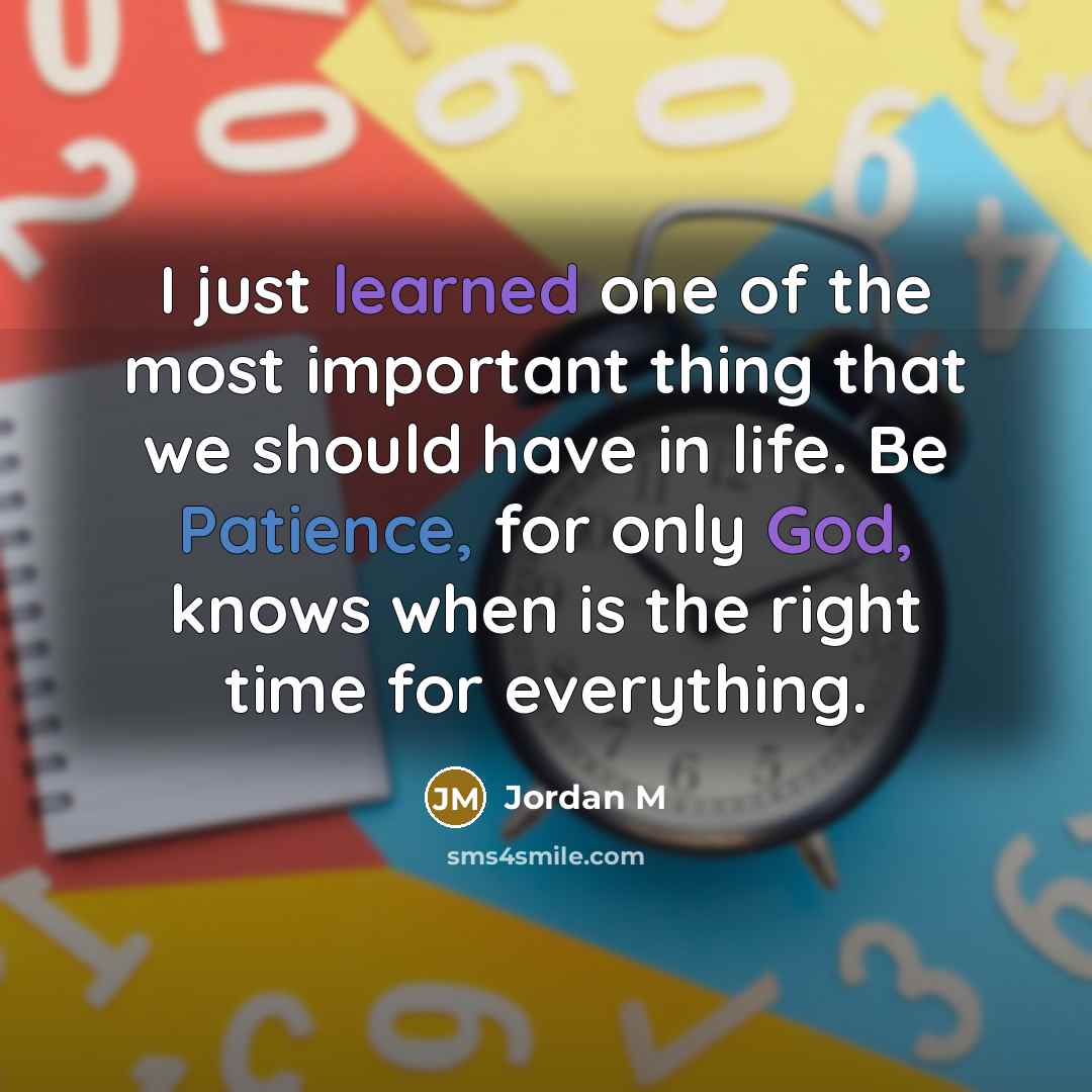 “I just learned one of the most important thing that…” quote by Jordan M