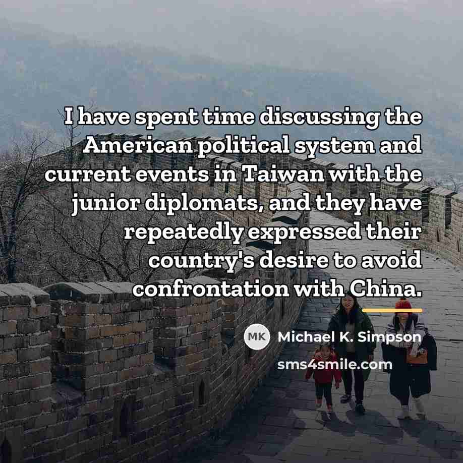 “I have spent time discussing the American political system and…” quote by Michael K. Simpson