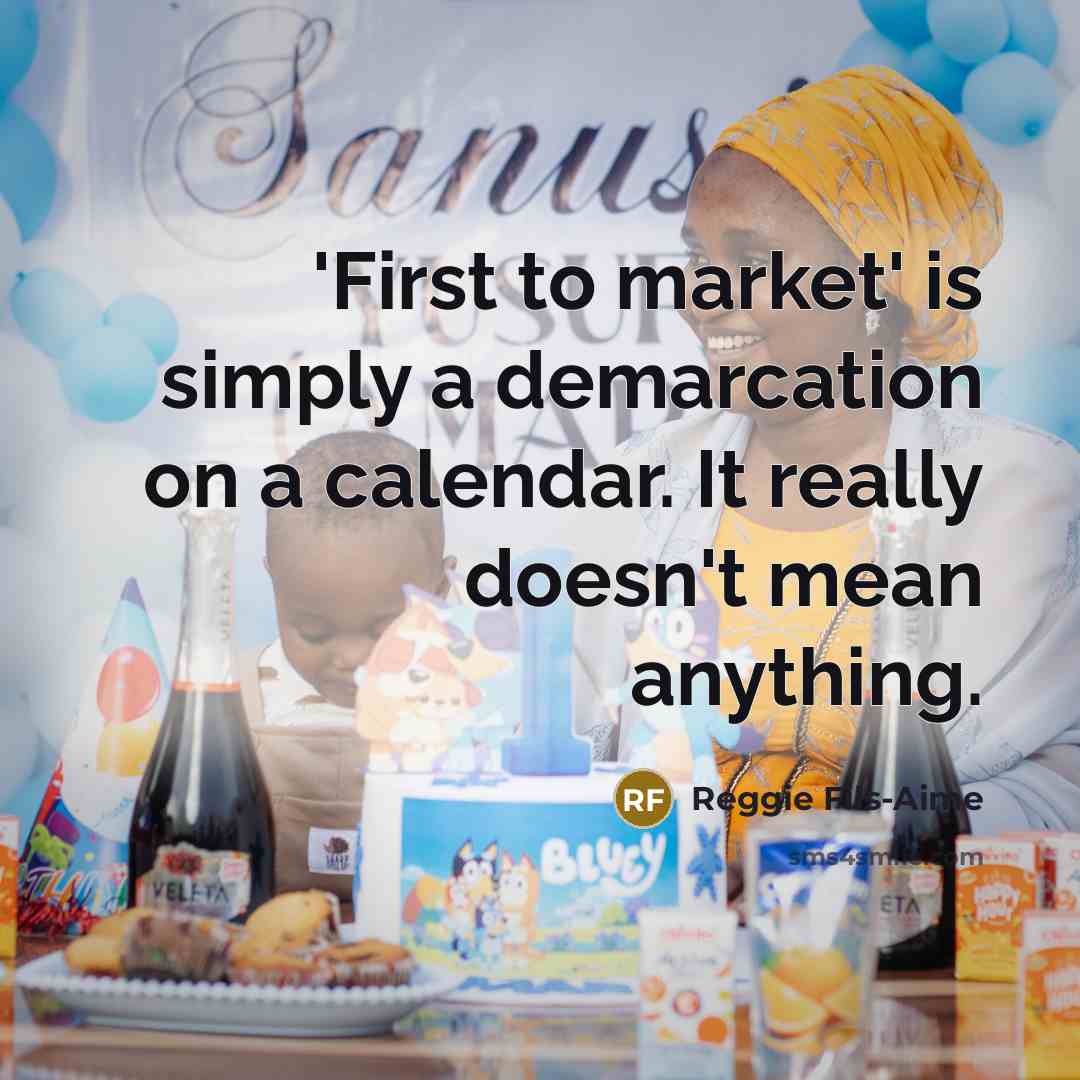 “'First to market' is simply a demarcation on a calendar.…” quote by Reggie Fils-Aime