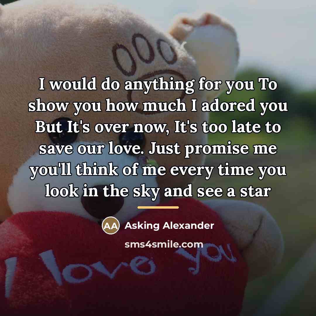 “I would do anything for you To show you how…” quote by Asking Alexander