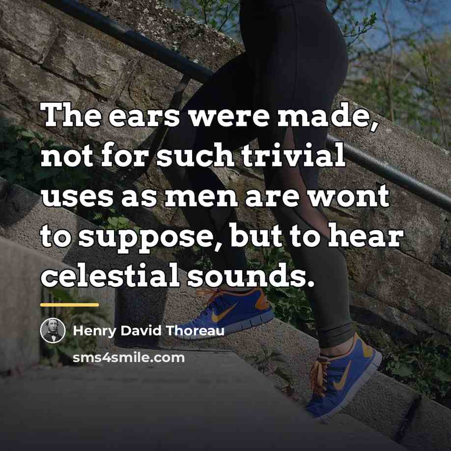 “The ears were made, not for such trivial uses as…” quote by Henry David Thoreau