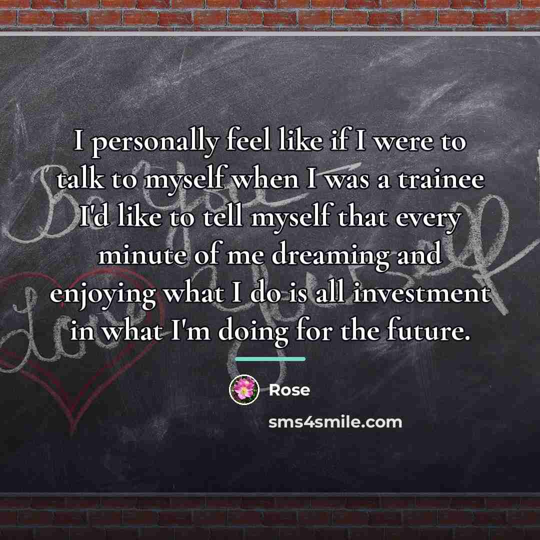 “I personally feel like if I were to talk to…” quote by Rose