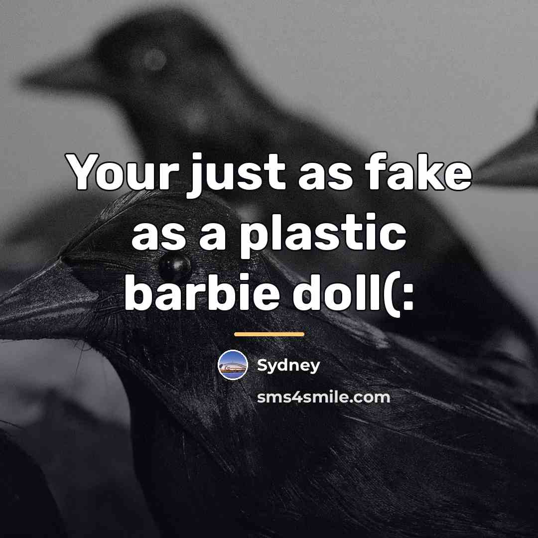 “Your just as fake as a plastic barbie doll(:…” quote by Sydney