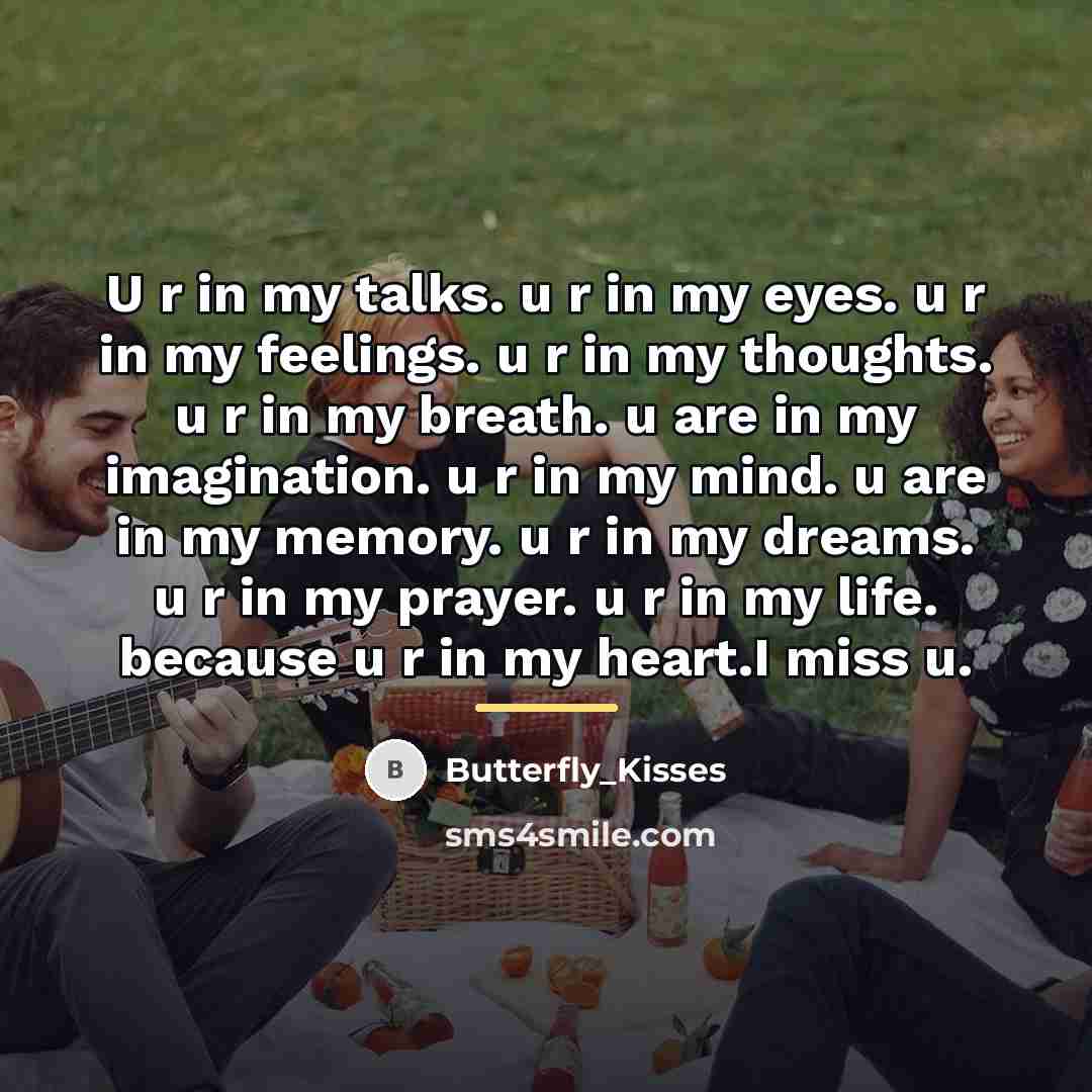 “U r in my talks. u r in my eyes.…” quote by Butterfly_Kisses