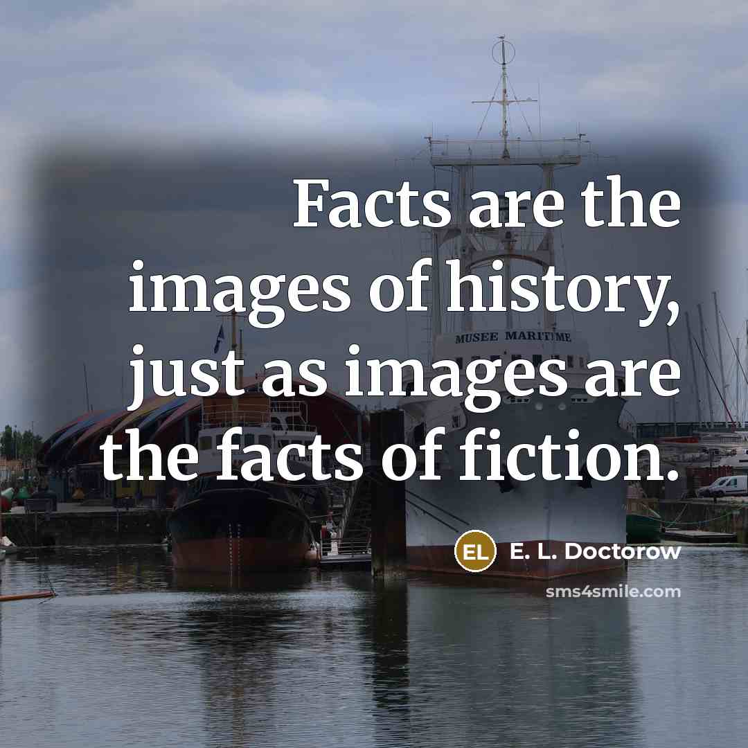 “Facts are the images of history, just as images are…” quote by E. L. Doctorow