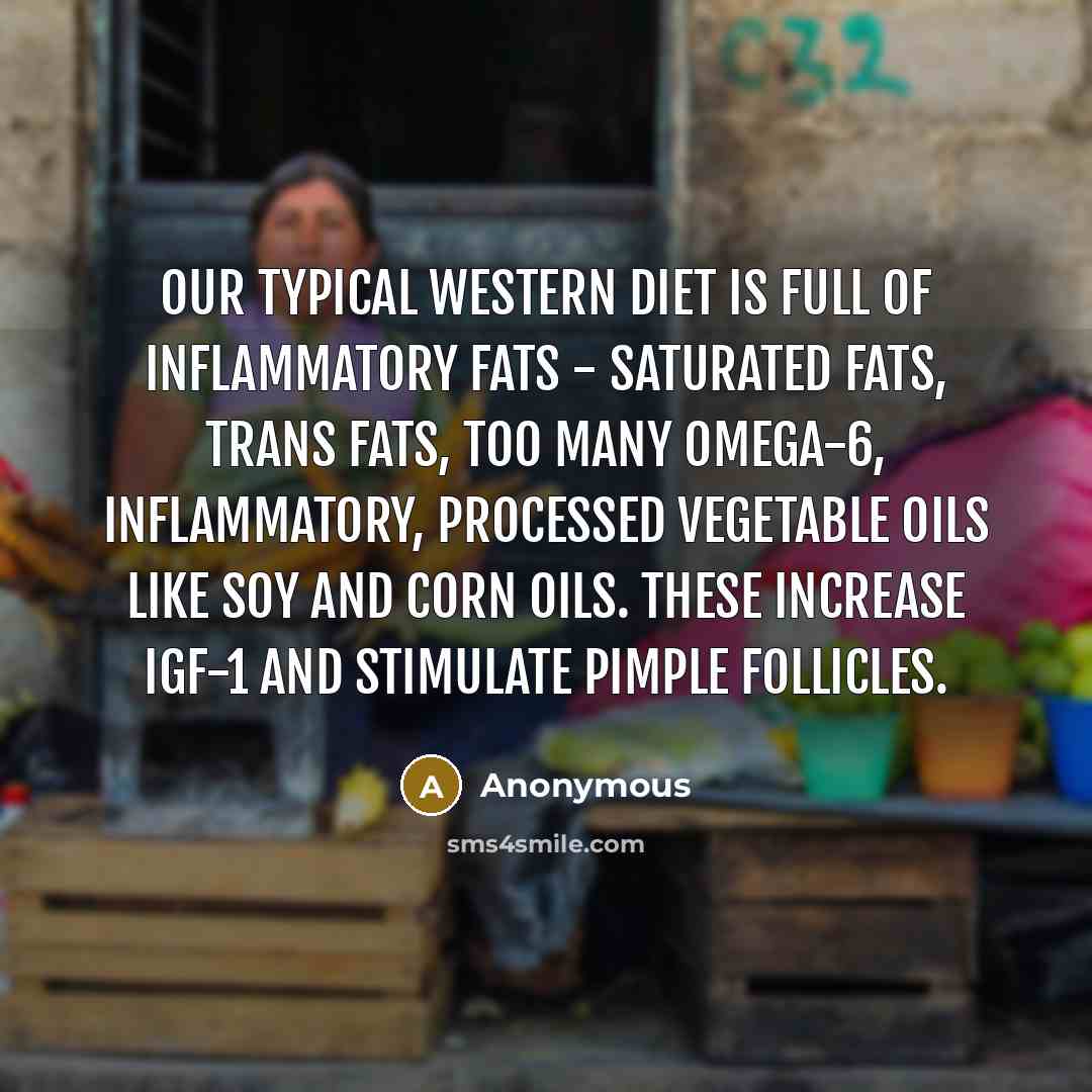 “Our typical Western diet is full of inflammatory fats -…” quote by Anonymous