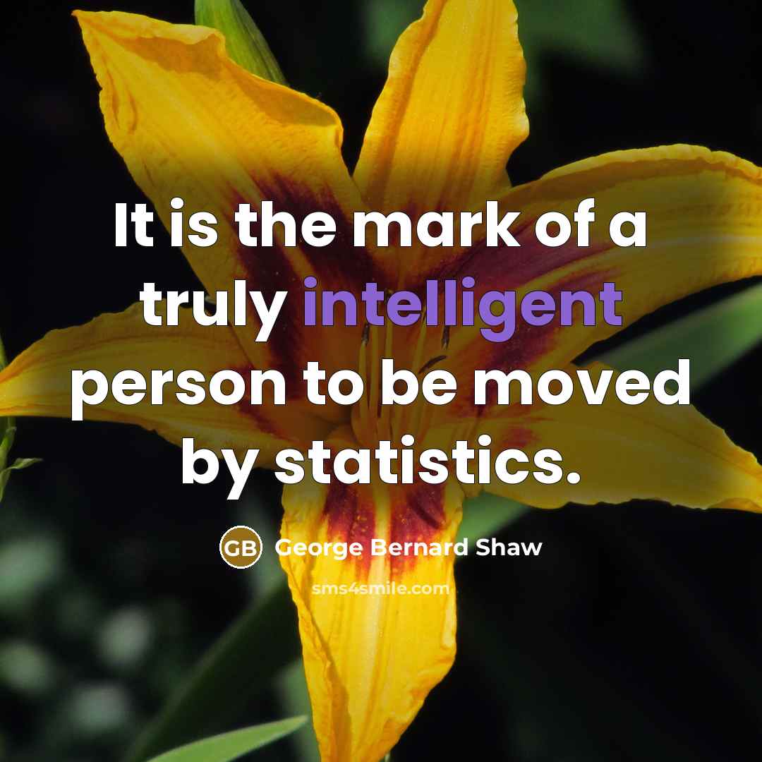 “It is the mark of a truly intelligent person to…” quote by George Bernard Shaw