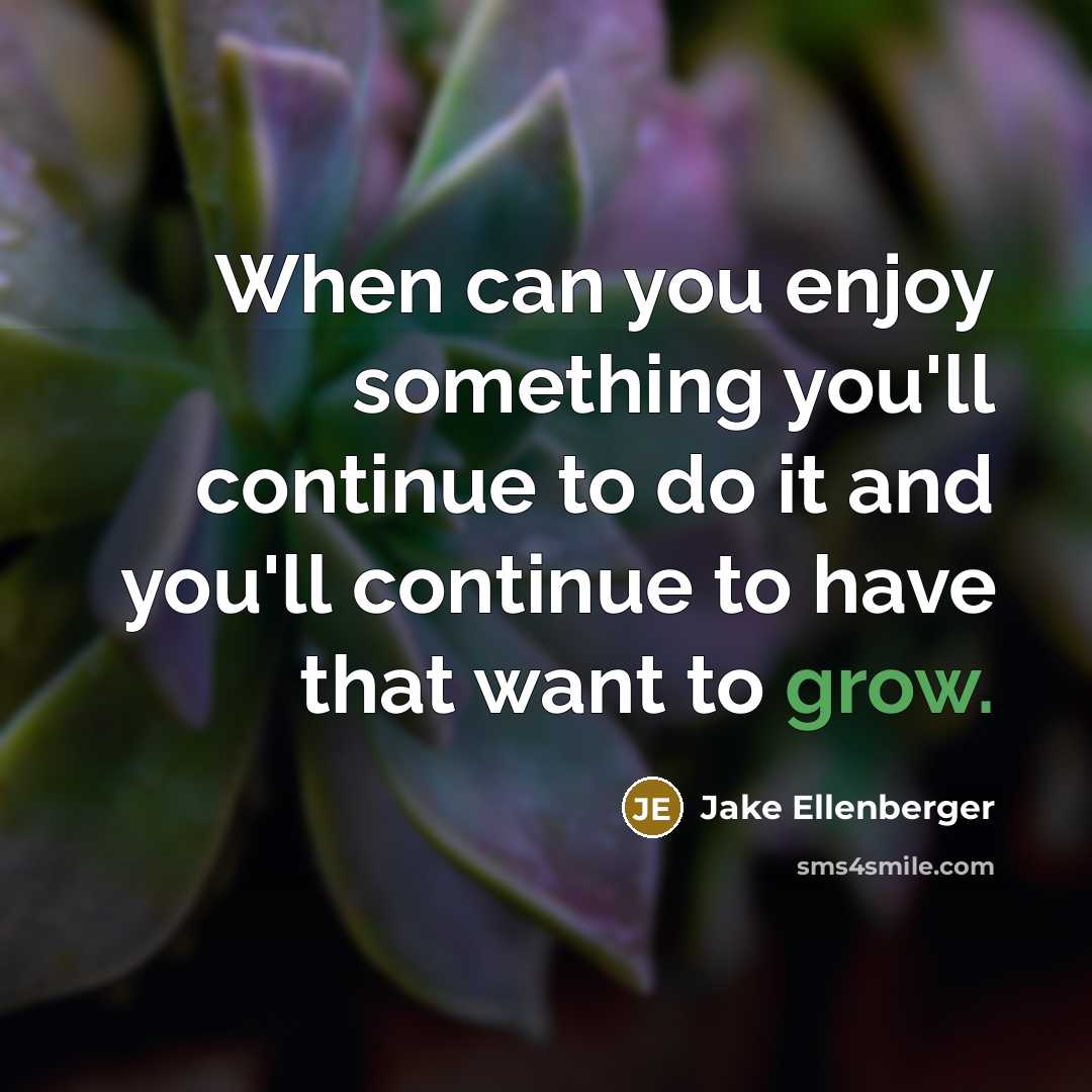 “When can you enjoy something you'll continue to do it…” quote by Jake Ellenberger