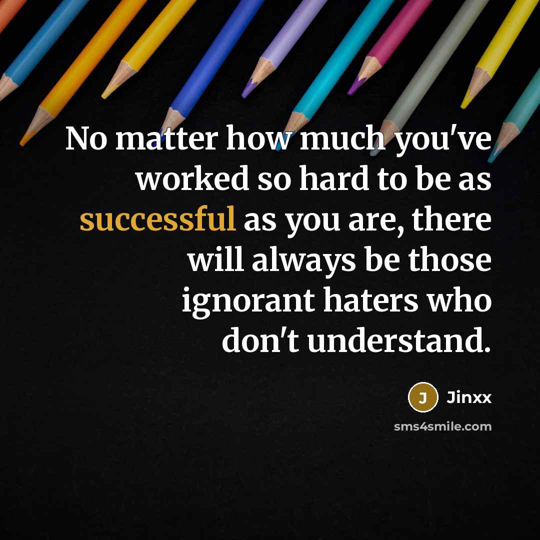 “No matter how much you've worked so hard to be…” quote by Jinxx