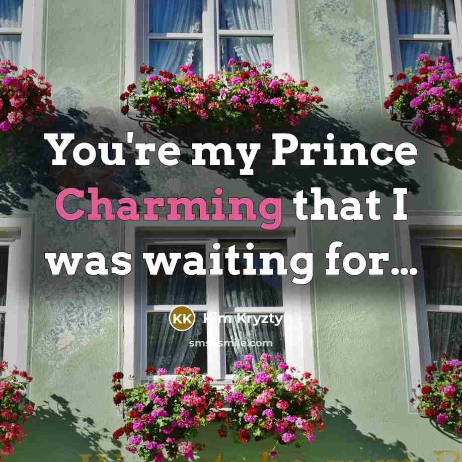 “You're my Prince Charming that I was waiting for....…” quote by Kim Kryztyn