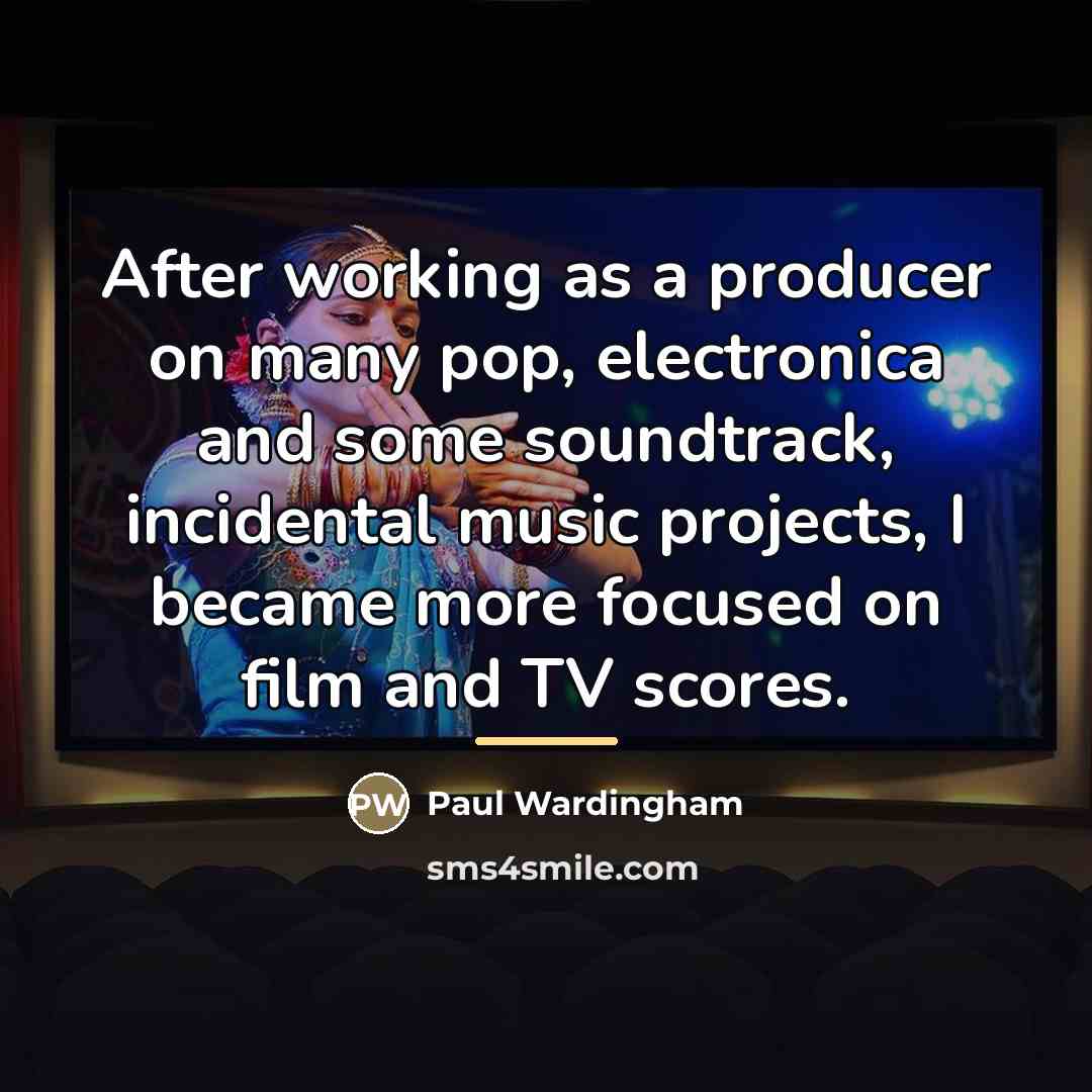 “After working as a producer on many pop, electronica and…” quote by Paul Wardingham