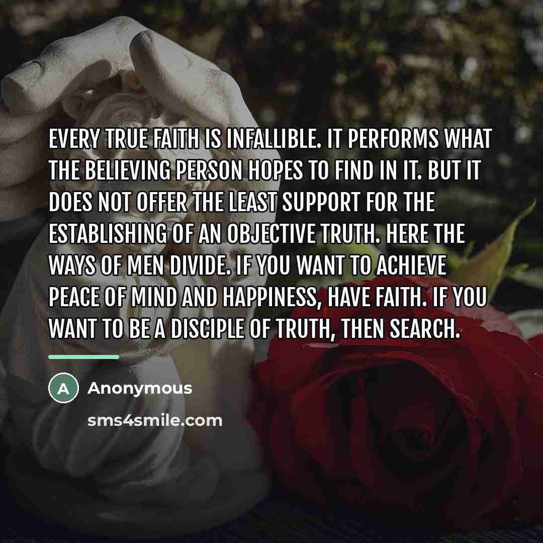 “Every true faith is infallible. It performs what the believing…” quote by Anonymous