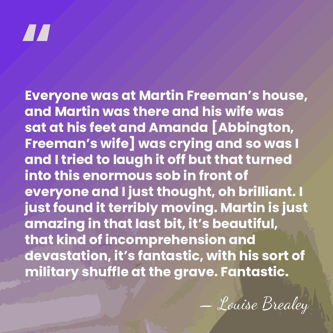 Everyone was at Martin Freeman’s house, and Martin was there and his&hellip; - Louise Brealey