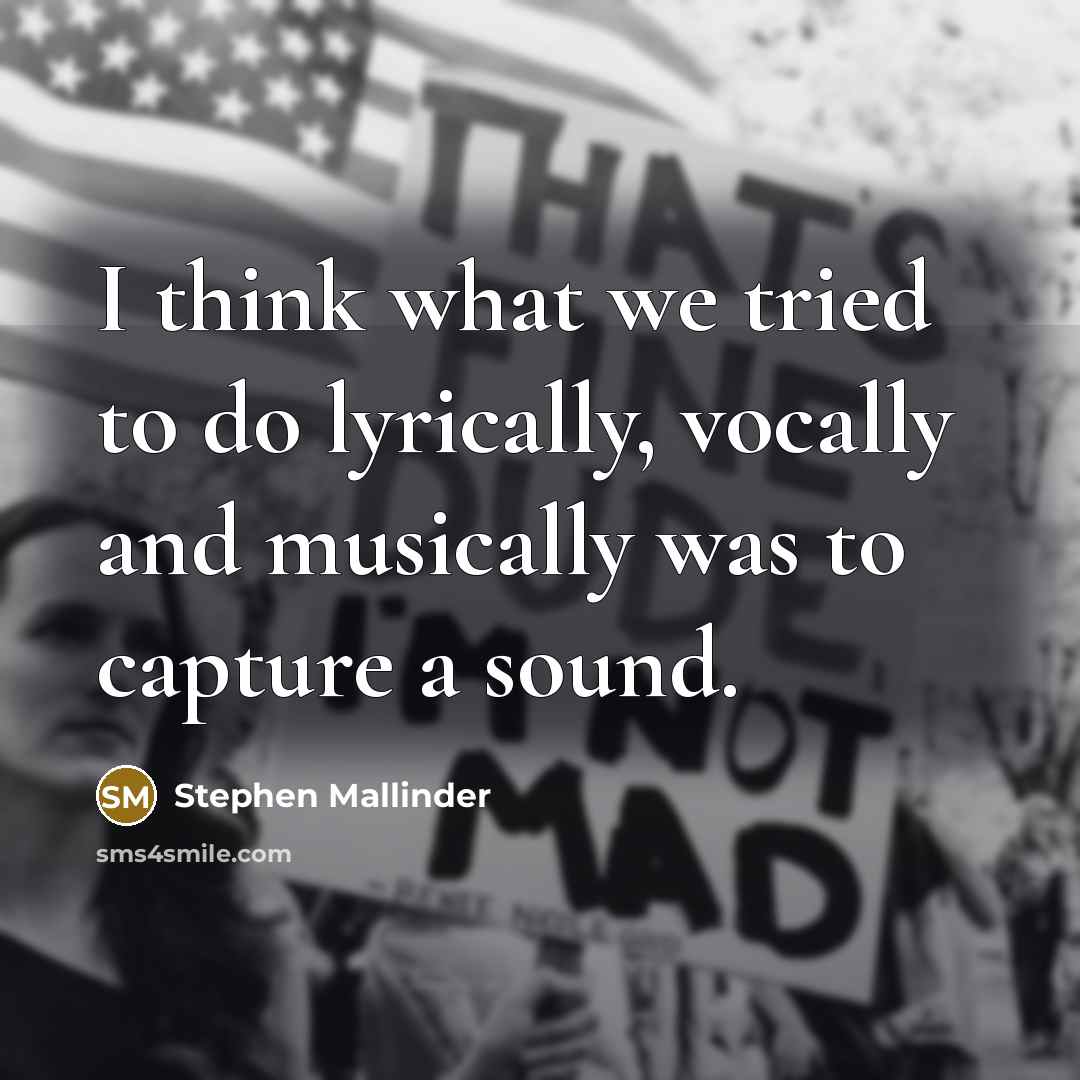 “I think what we tried to do lyrically, vocally and…” quote by Stephen Mallinder