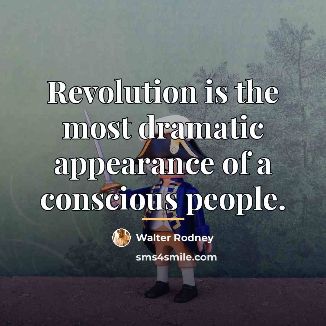 “Revolution is the most dramatic appearance of a conscious people.…” quote by Walter Rodney