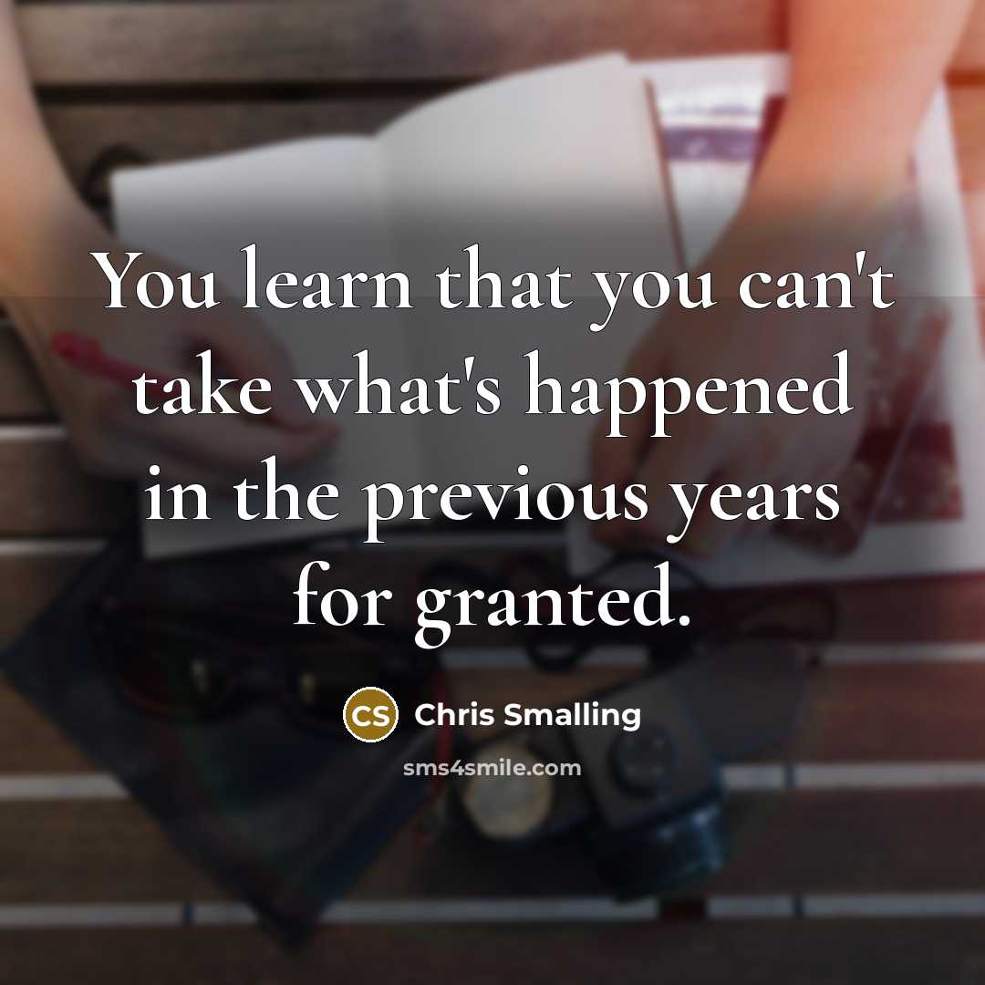 “You learn that you can't take what's happened in the…” quote by Chris Smalling