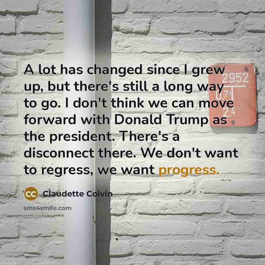 “A lot has changed since I grew up, but there's…” quote by Claudette Colvin