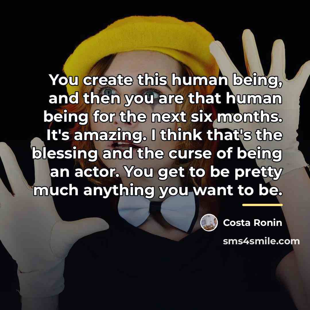 “You create this human being, and then you are that…” quote by Costa Ronin