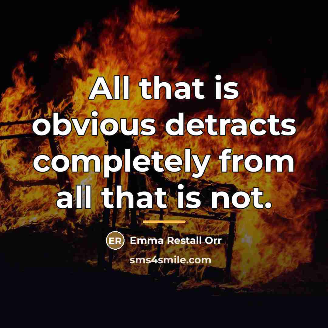 “All that is obvious detracts completely from all that is…” quote by Emma Restall Orr