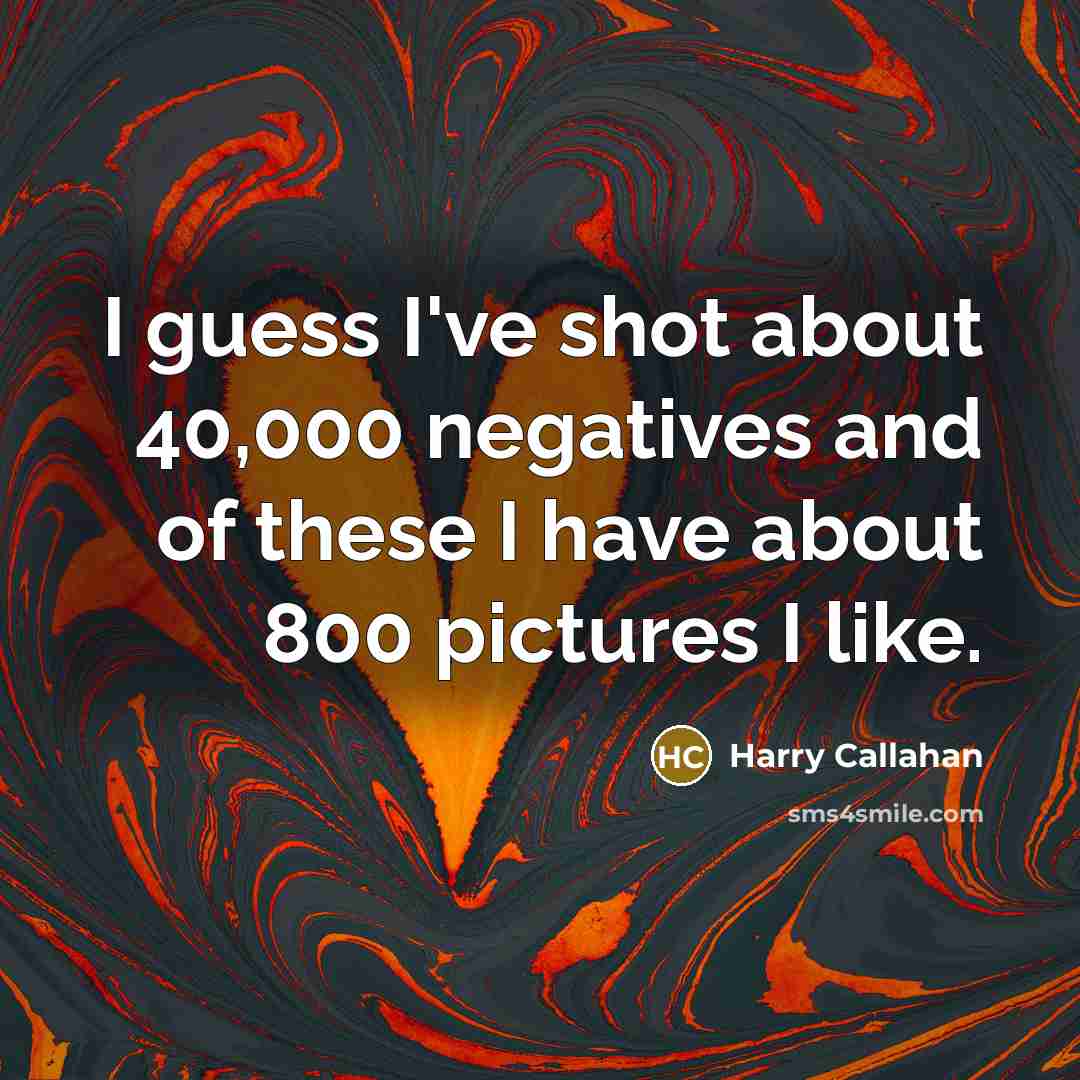 “I guess I've shot about 40,000 negatives and of these…” quote by Harry Callahan