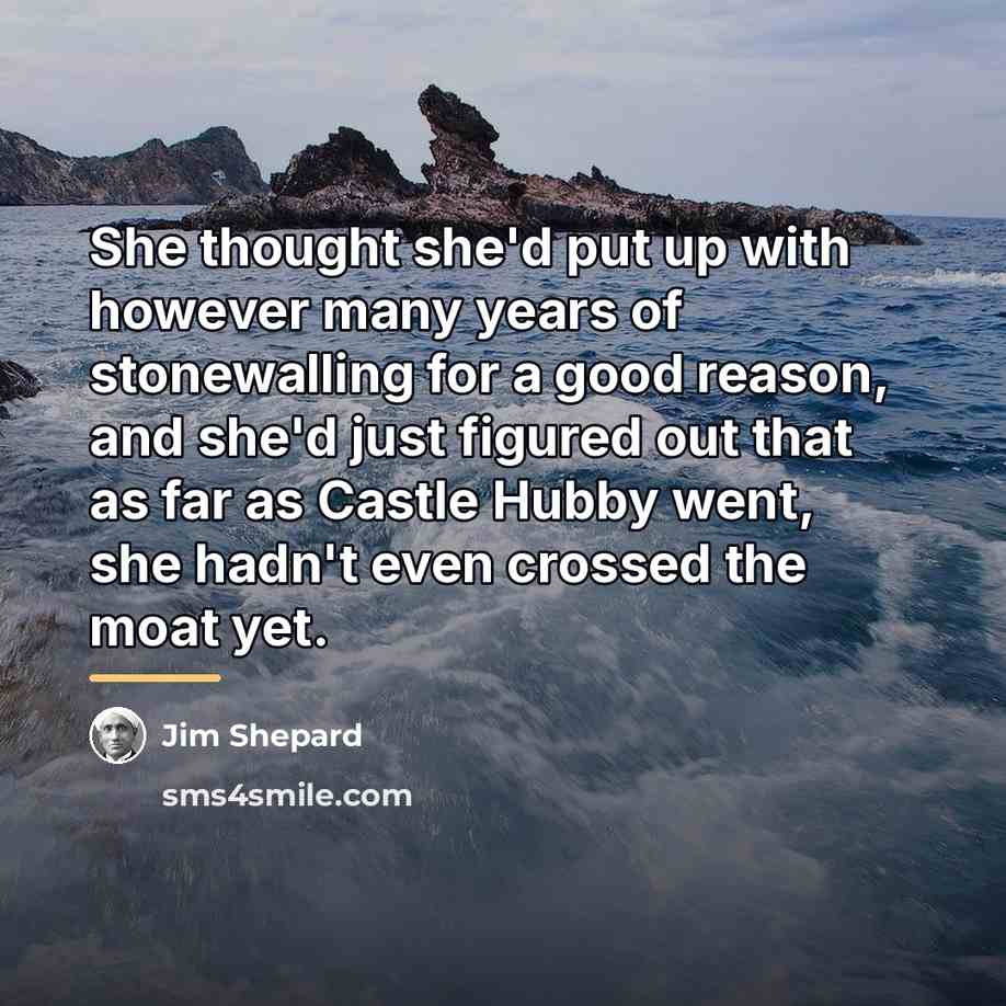 “She thought she'd put up with however many years of…” quote by Jim Shepard
