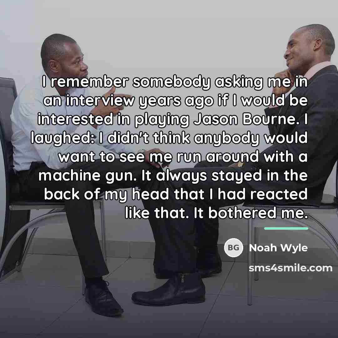 “I remember somebody asking me in an interview years ago…” quote by Noah Wyle