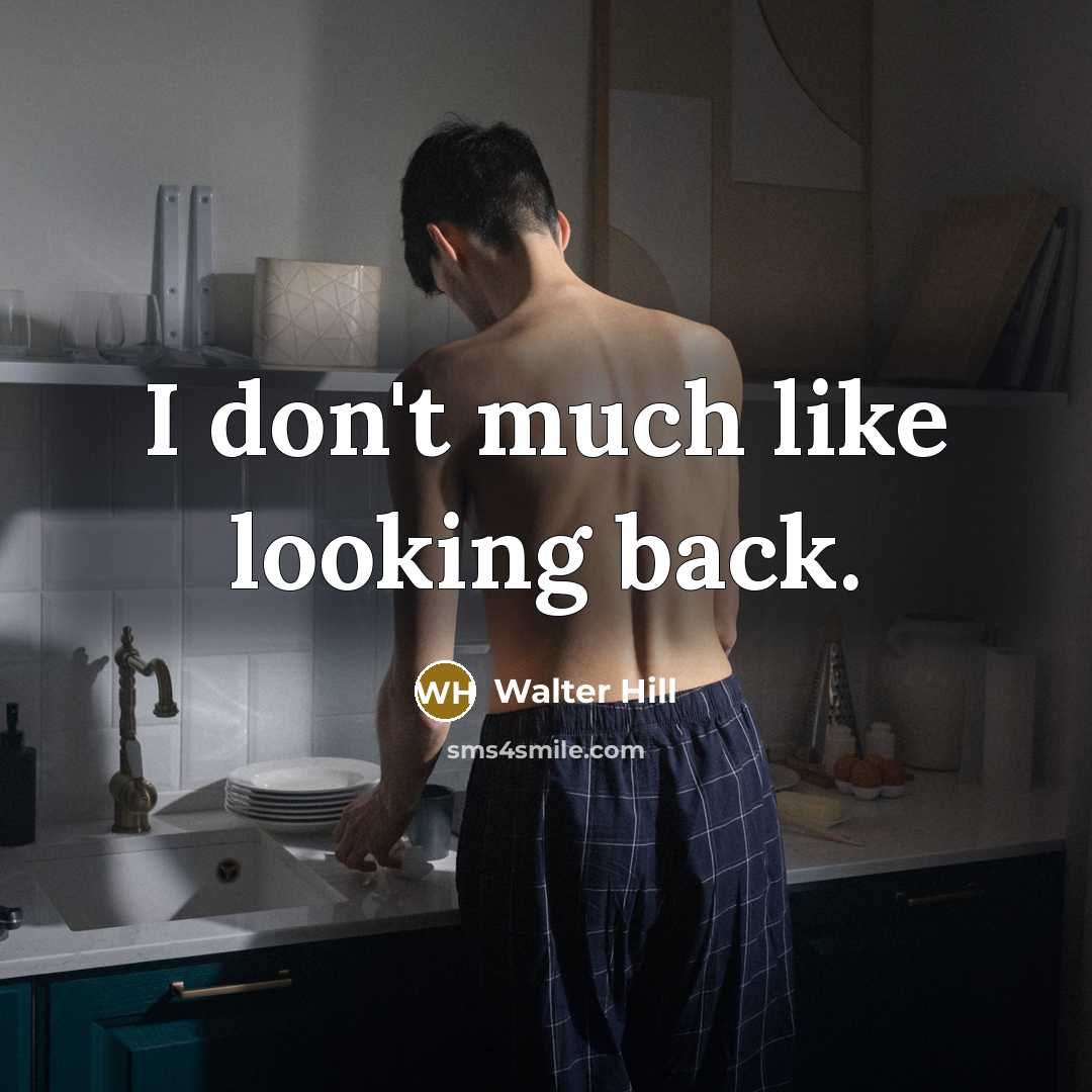 “I don't much like looking back.” quote by Walter Hill