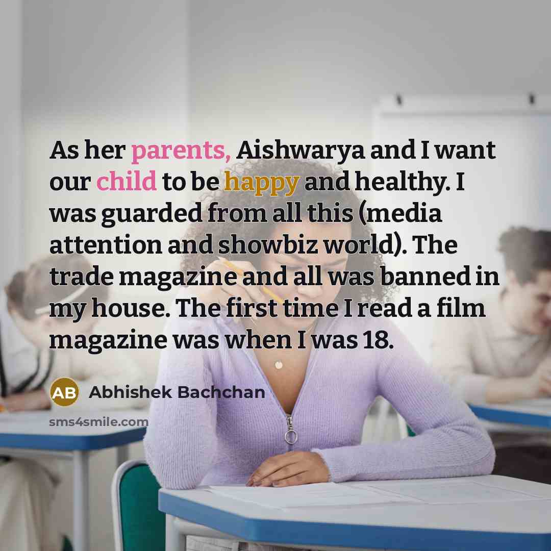 “As her parents, Aishwarya and I want our child to…” quote by Abhishek Bachchan