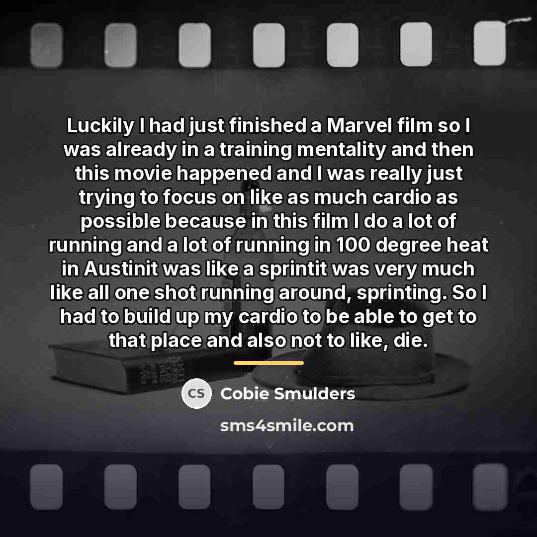 “Luckily I had just finished a Marvel film so I…” quote by Cobie Smulders