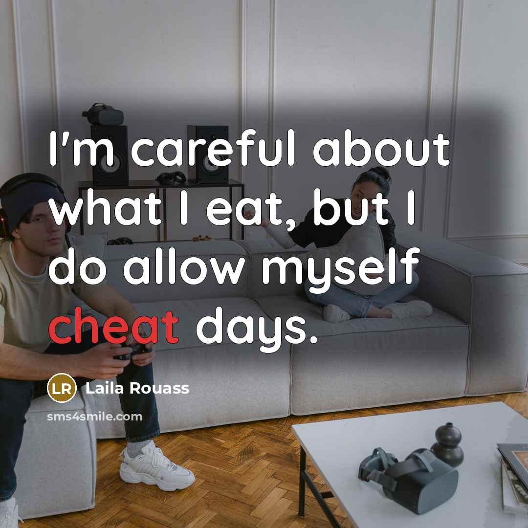“I'm careful about what I eat, but I do allow…” quote by Laila Rouass