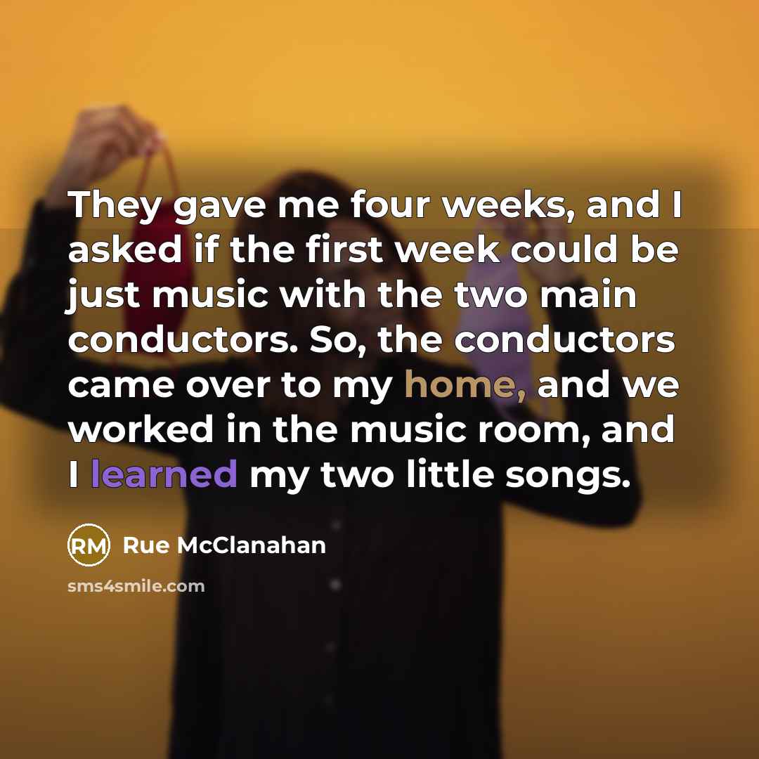 “They gave me four weeks, and I asked if the…” quote by Rue McClanahan