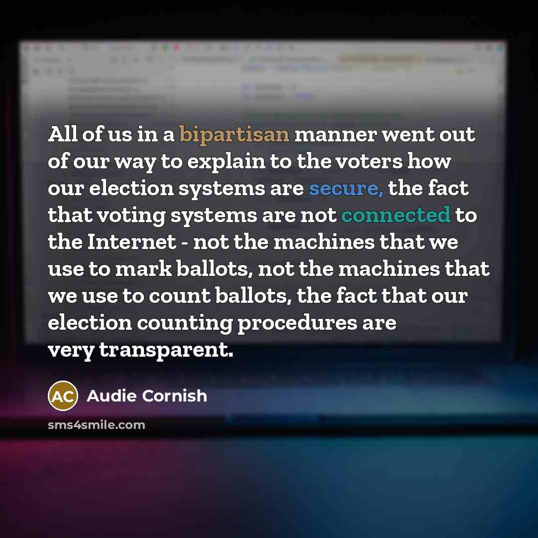“All of us in a bipartisan manner went out of…” quote by Audie Cornish