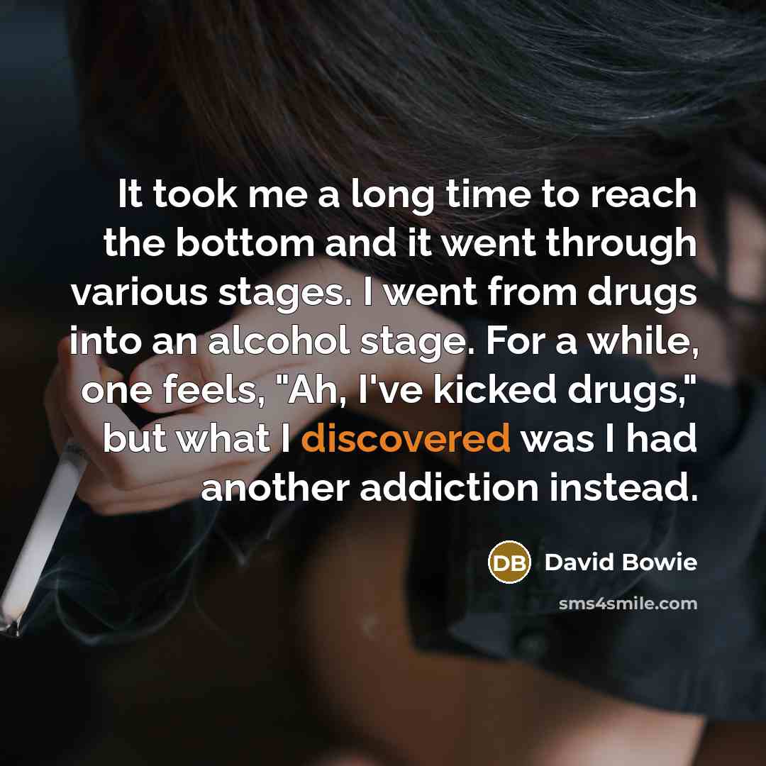 “It took me a long time to reach the bottom…” quote by David Bowie