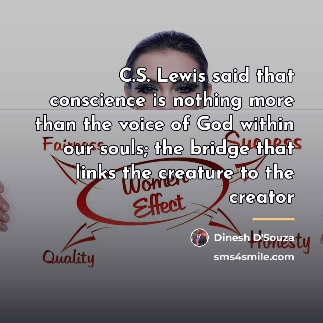 “C.S. Lewis said that conscience is nothing more than the…” quote by Dinesh D'Souza