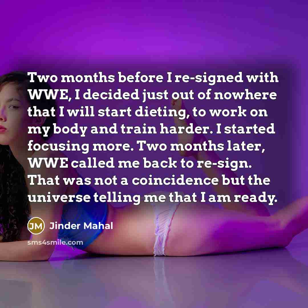 “Two months before I re-signed with WWE, I decided just…” quote by Jinder Mahal