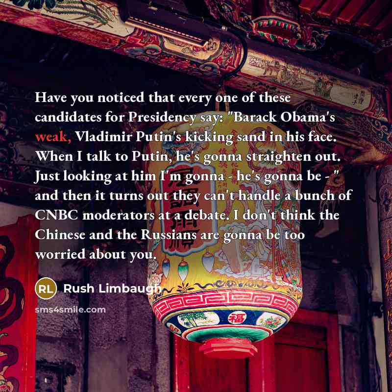 “Have you noticed that every one of these candidates for…” quote by Rush Limbaugh