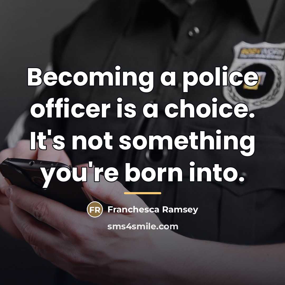 “Becoming a police officer is a choice. It's not something…” quote by Franchesca Ramsey